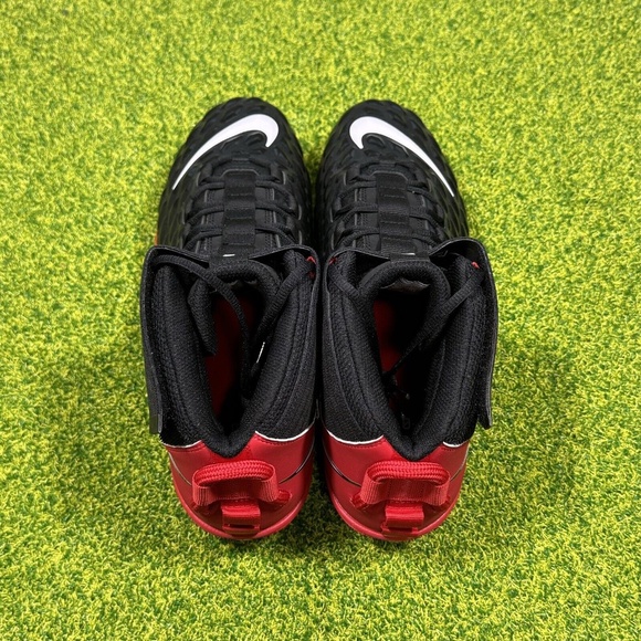 Nike Force Savage Pro 2 Mid Size 14 Football Cleats Black Red BV3969-014 - Picture 4 of 5